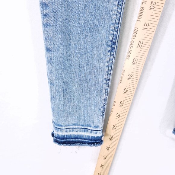 Rag & Bone Distress Skinny Jeans Size 23 Nina High Rise Drop Raw Hem Denim - Picture 5 of 14